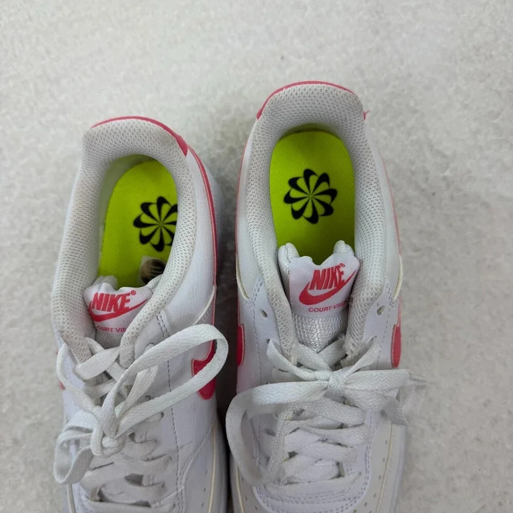 Nike Court Vision Low White Sea Coral Women's Size 8.5